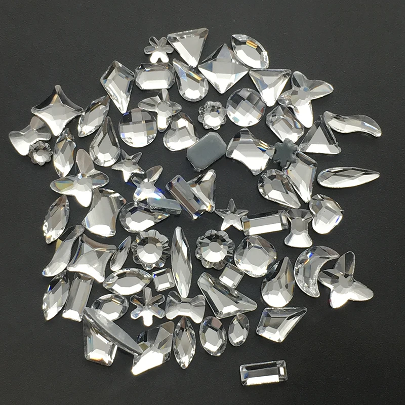 

Mix Multiple Shapes Crystal Rhinestones Hot-Fix Flatback Rhinestone Glass Strass Hotfix Rhinestones Applique For Clothes/Shoes