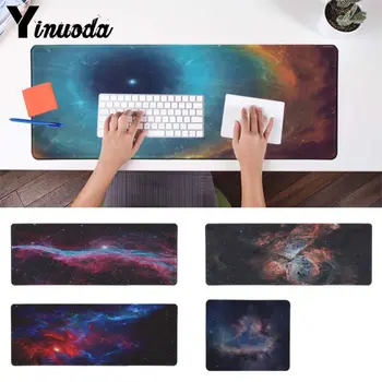 

Yinuoda 2018 New Nebula Durable Rubber Mouse Mat Pad Good quality Locking Edge large Gamer Mouse Pad Keyboard Mat Desk Mat