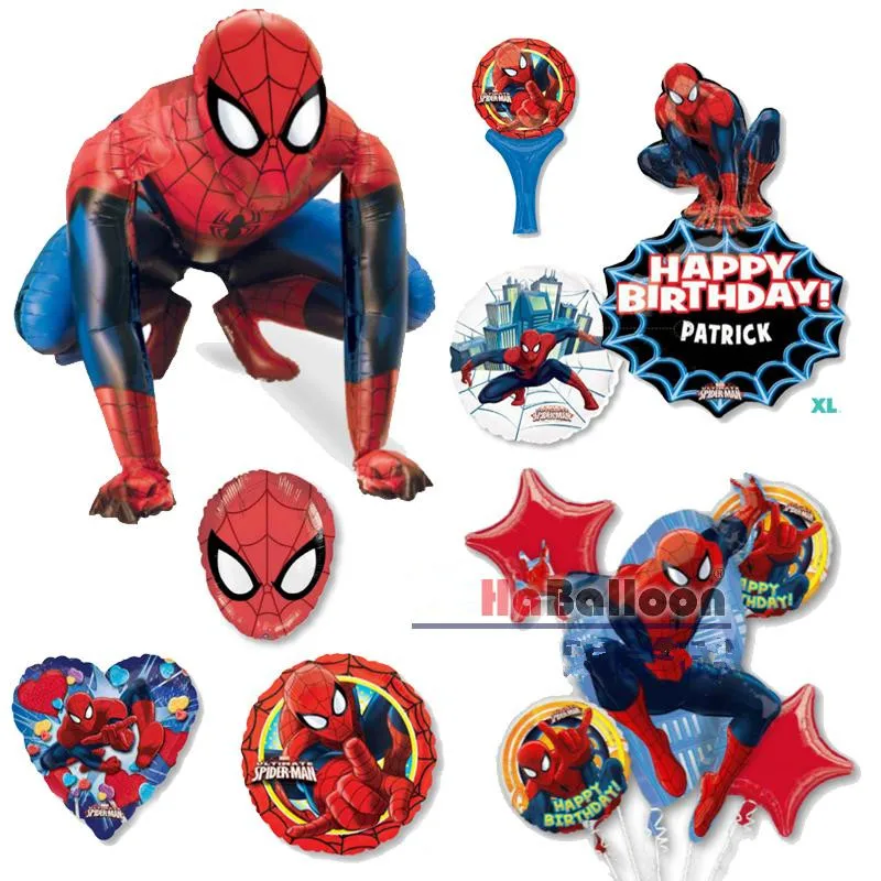 

Big Hero Balloons Red Spider net Foil Balloon Children Baby Shower Boy Game Birthday Party Supplies BabyShower Boys Toys Balon