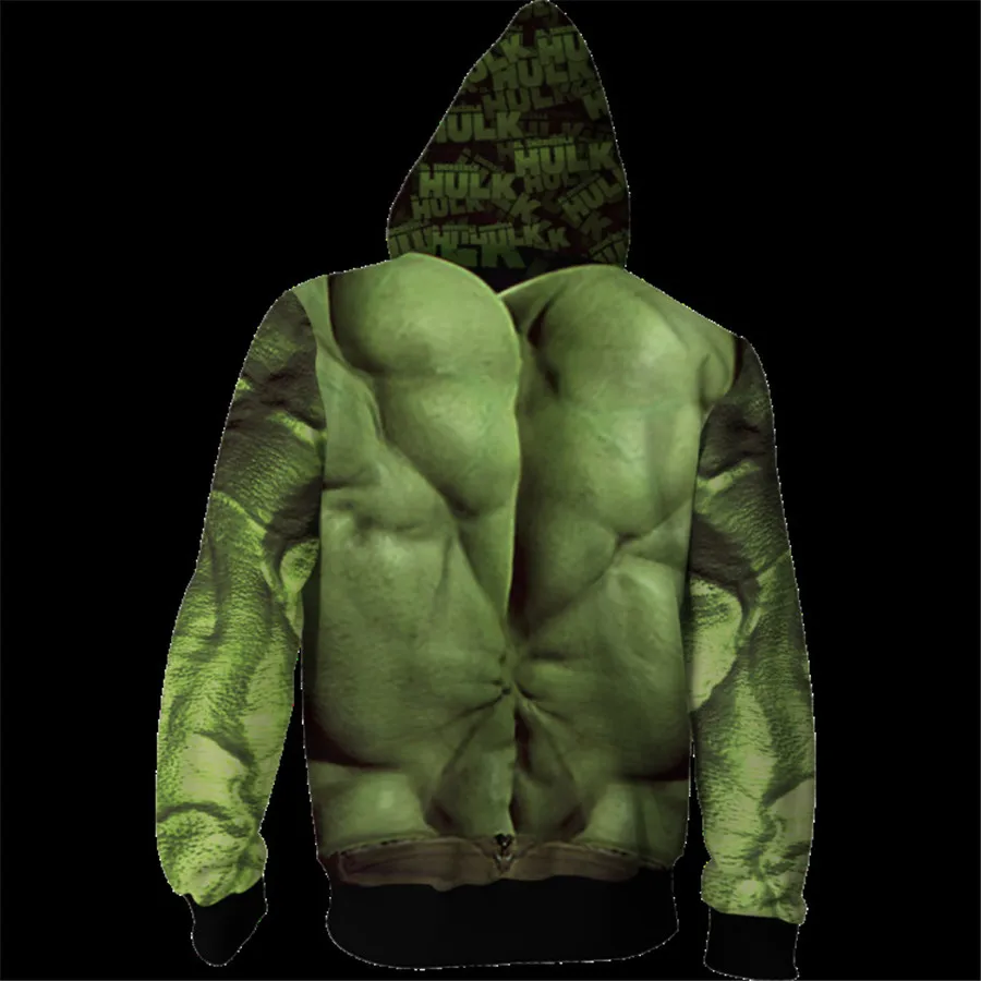 3D Print Hulk Avengers Endgame Cosplay Costumes Sweatshirt Hoodie Coat Jacket Cosplay Costume Men Woman Top New