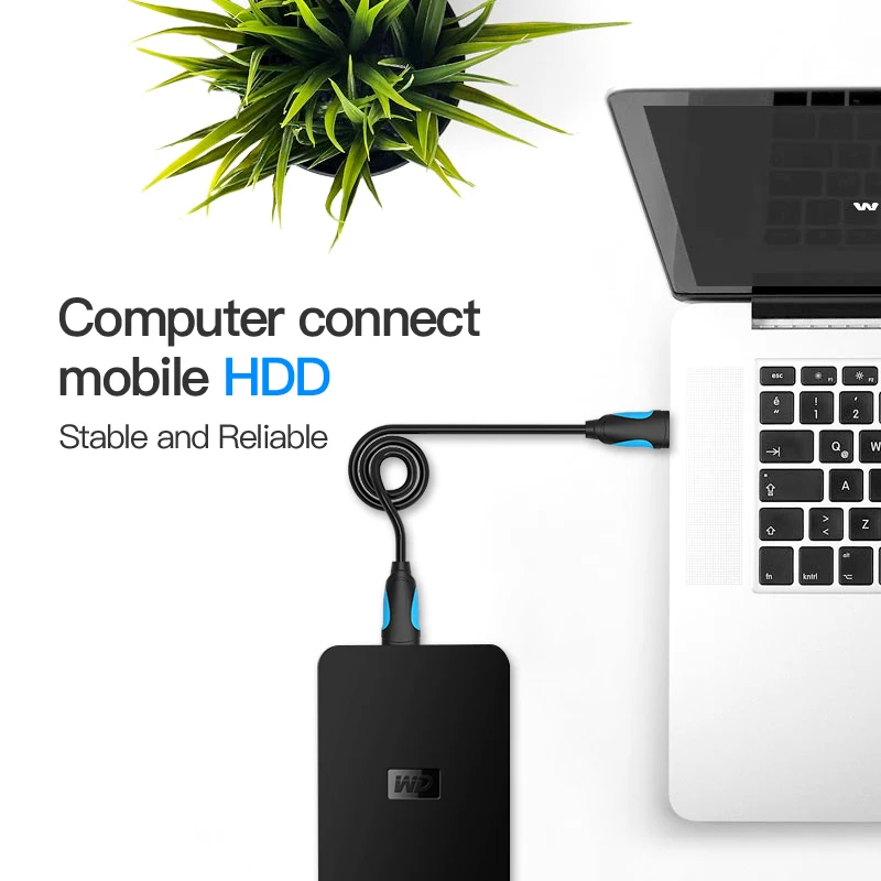 Vention USB الذكور إلى الذكور تمديد كابل 2.0 3.0 عالية السرعة نقل البيانات USB كابل تمديد ل المبرد مكبر صوت للسيارة HD Webcom
