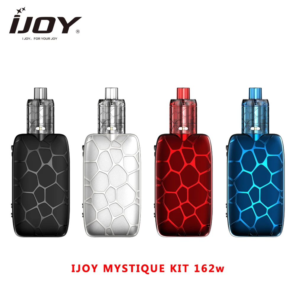 Original E cigarette IJOY MYSTIQUE KIT 162w with IWEPAL Chipset Mystique Subohm Tank & 0.91 Inch Display Firing fast Vape kit