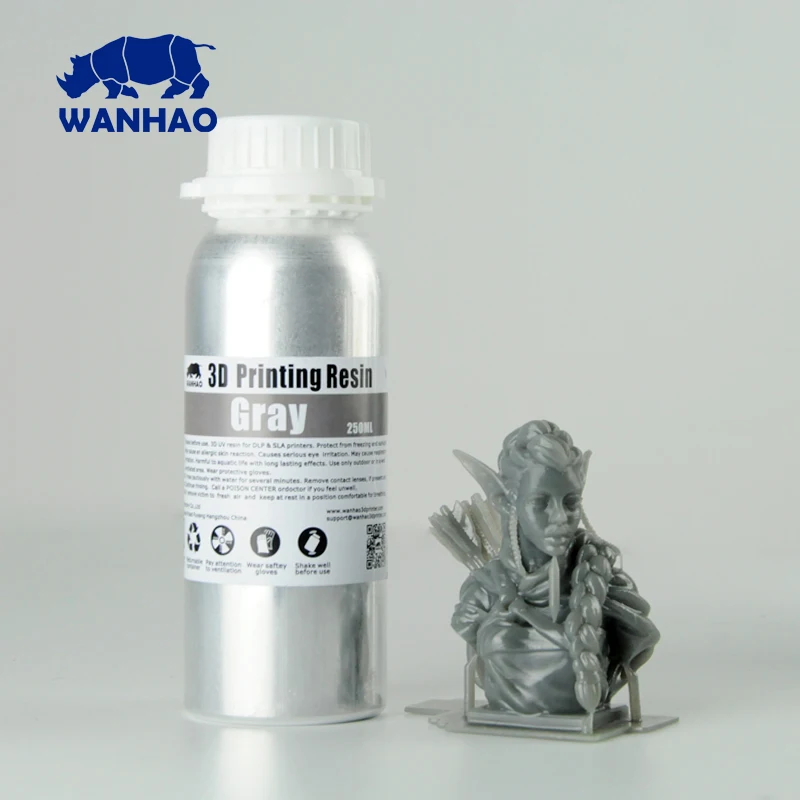 Wanhao 1000 мл Высококачественная однотонная 3d печать серая белая прозрачная