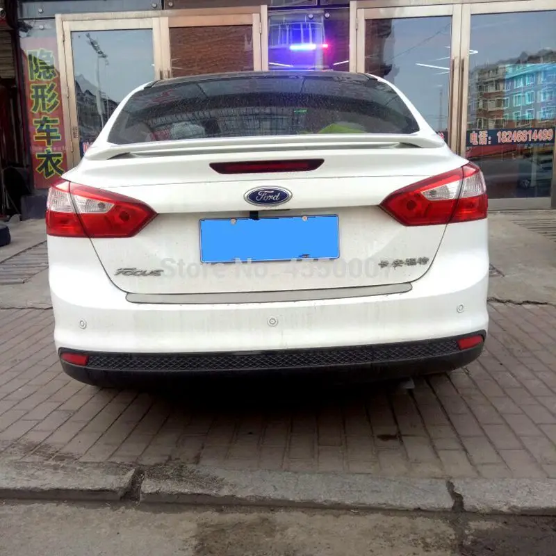 Для Ford Focus Sedan 4 двери 2013 ABS Пластиковый материал спойлер на задний багажник, крыло