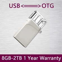 Hot Sale Metal OTG USB Flash Drive 512GB 256GB Mobile Pendrive 8GB 16GB 32GB 64GB USB Stick External Memory Storage Pen Drive