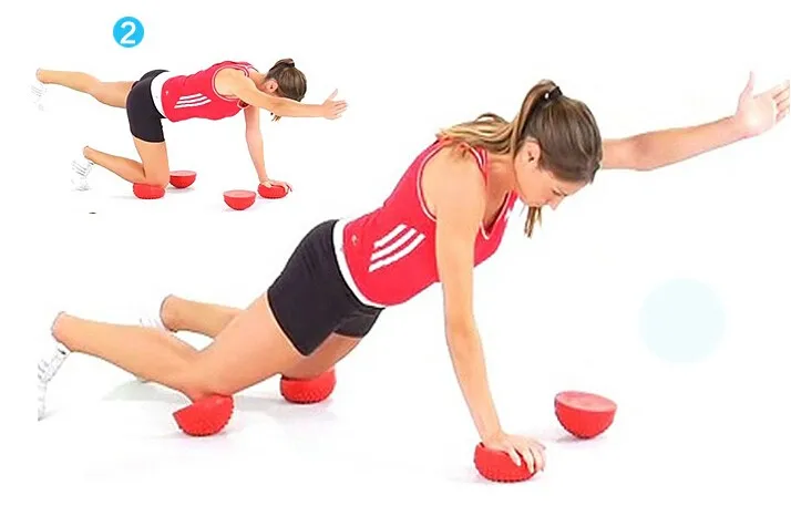 1 пара массаж ног баланс джекфруктовые Мячи Многофункциональный Крытый Йога тренажерный зал фитнес тренировка для мужчин женщин и детей