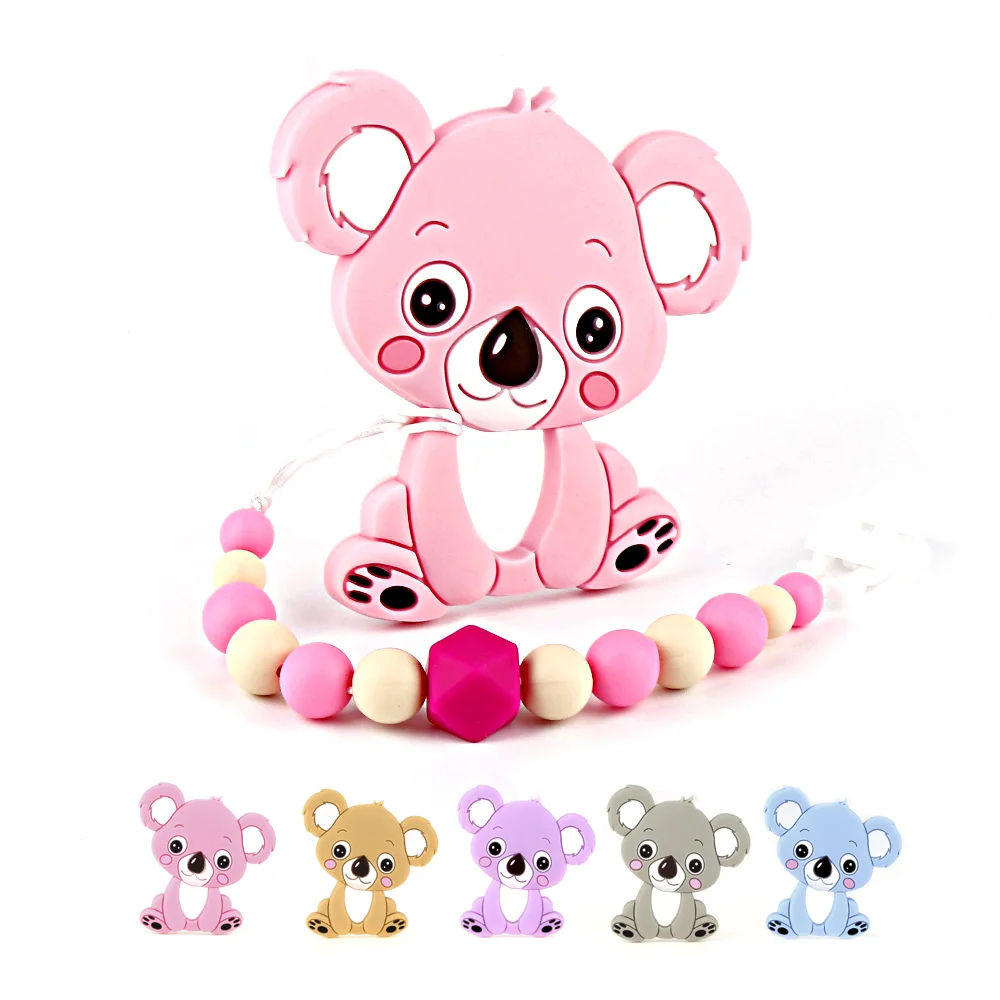 TYRY.HU Koala Teether Silicone Teething Bead Pacifier Chain Silicone