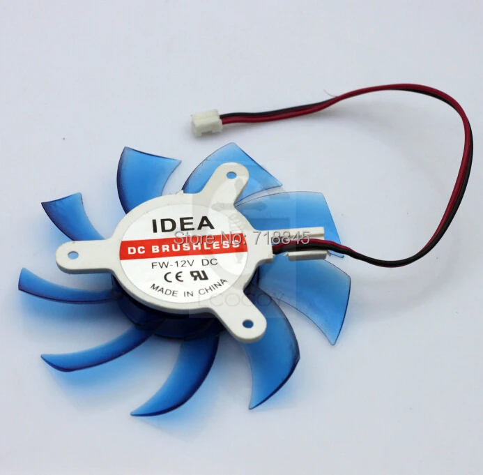 

Blue PC VGA Video Graphics Card CPU Heatsink Cooler Cool Fan 80mm 2-pin 1PCS
