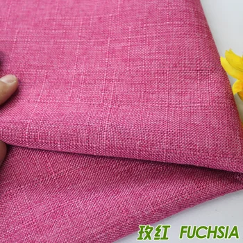 

Fuchsia Compound lining Linen Fabric Sofa Cushion Fabirc Sewing Cloth Outdoor Linen Blend Fabric Upholstery 58" wide Per Yard