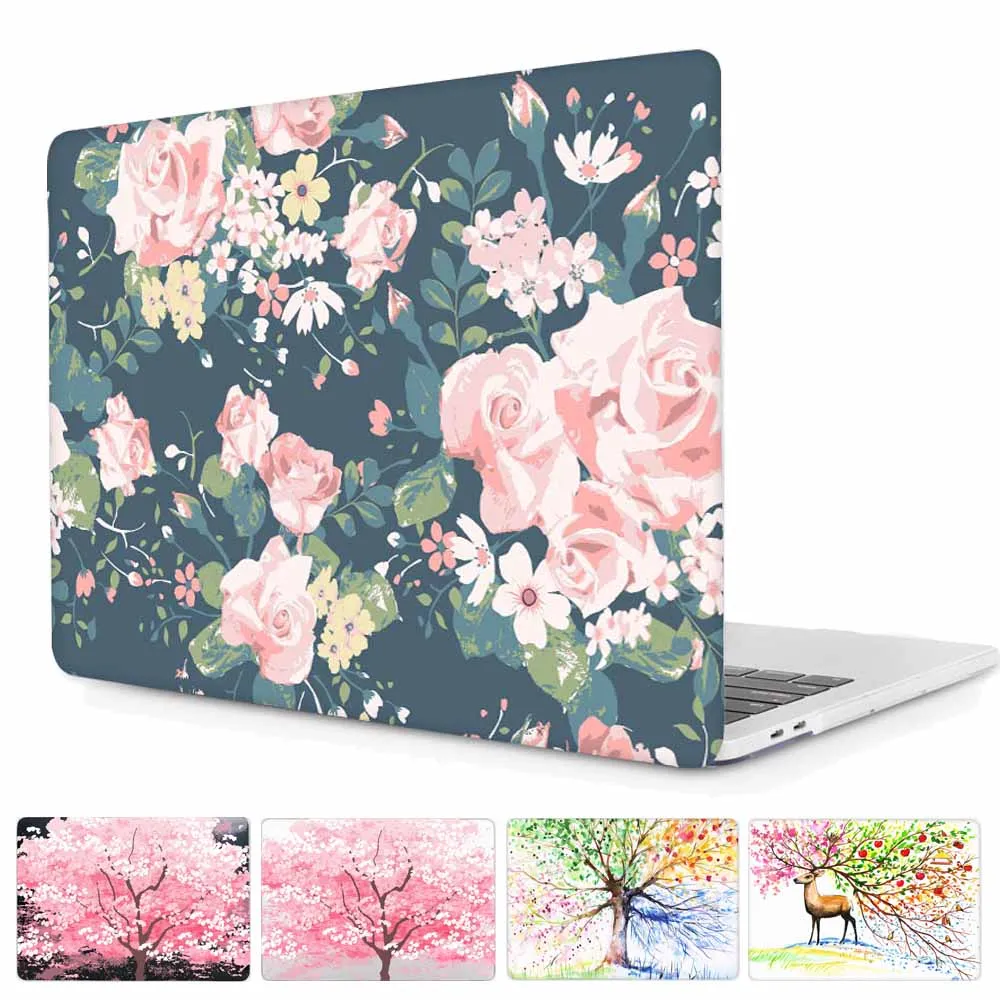 Peony Blossom For MacBook air pro 11/" 13/" 15/" Matte Hard Protective Case Shell