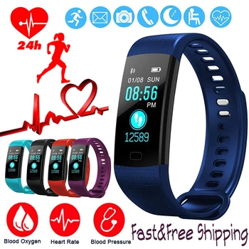 

Y5 Smart band Color Screen Heart Rate Monitor Activity Fitness Tracker Smart Watches Blood Pressure Alarm Clock