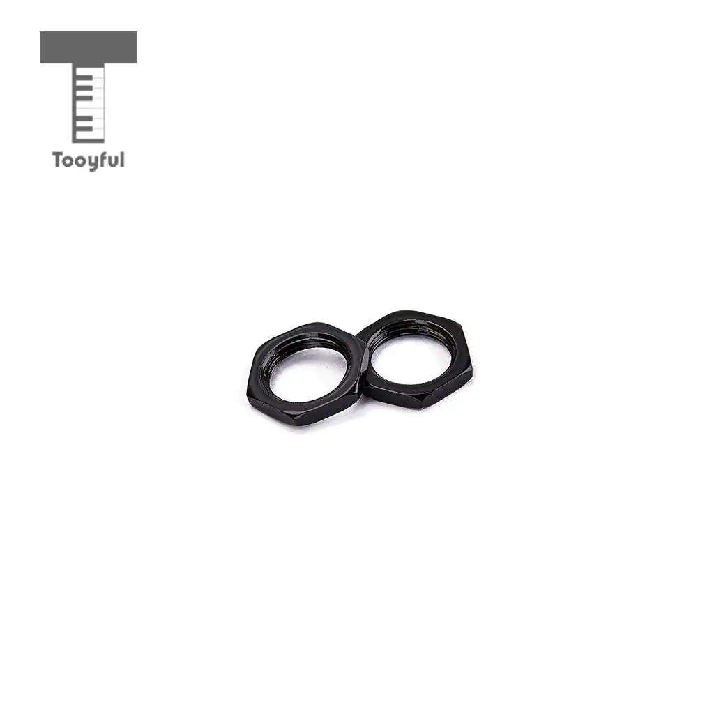 Tooyful 50 Pack Guitar Bass Jack Socket Nut Thin Nut for Guitar Parts Accessories 8mm Diameter