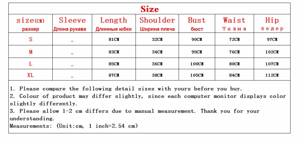 dress size