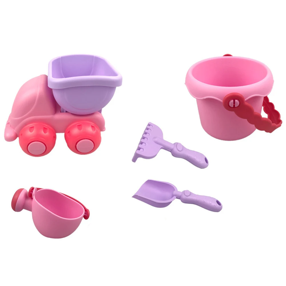 Детские пляжные игрушки для песка, набор переносных автомобилей, ведро, замок из песка глиняная форма лопата, инструменты для ванны