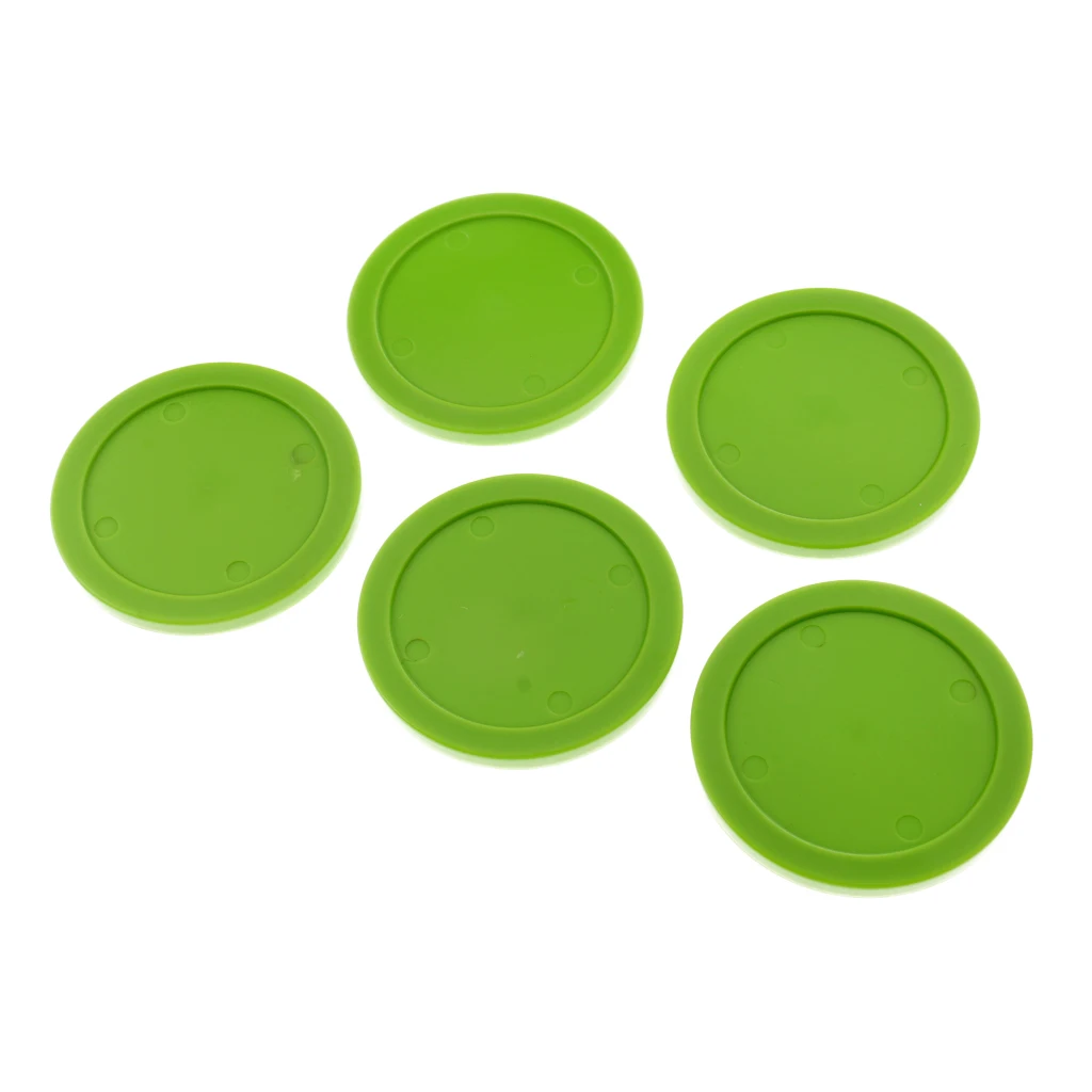 5 Pieces 62mm Durable Plastic Air Hockey Pucks Choice of Colors Entertainment Table Game Standard Air Hockey Pucks Accessories