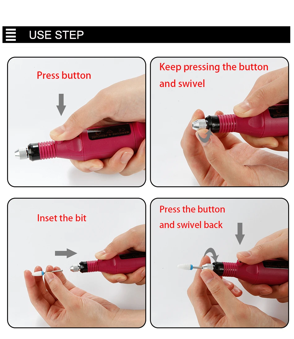 Электрические сверла для ногтей набор машина аппарат для маникюрная мельница резак инструменты для удаления гель-лака ручка для удаления кутикулы шлифовальная машина пилка для ногтей