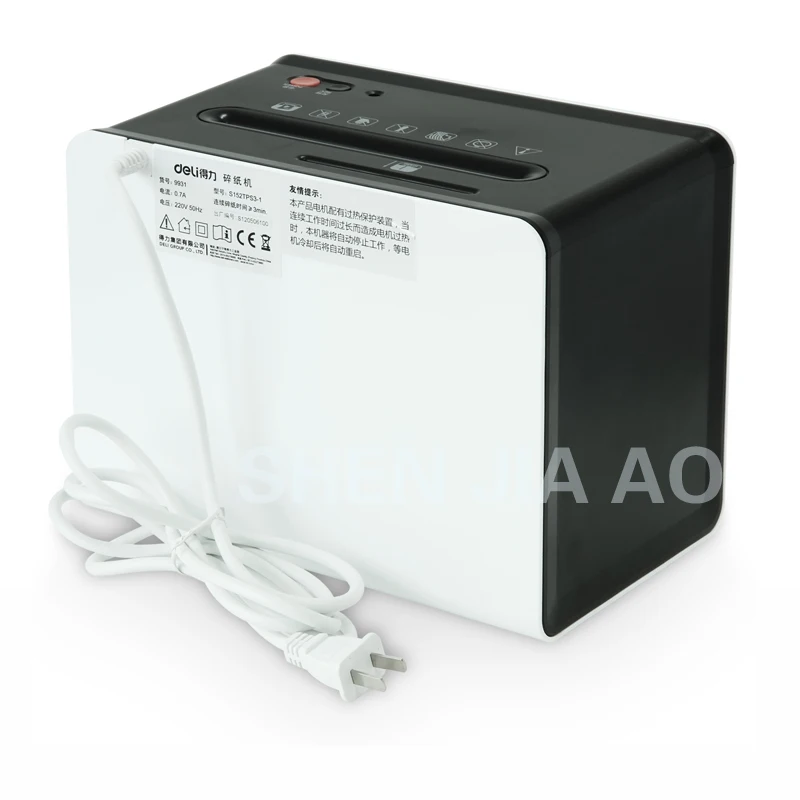 9931 البسيطة سطح المكتب الكهربائية التقطيع 2.5L حجم 220-230 V/50Hz 3x10mm ورق أمني التقطيع بطاقات