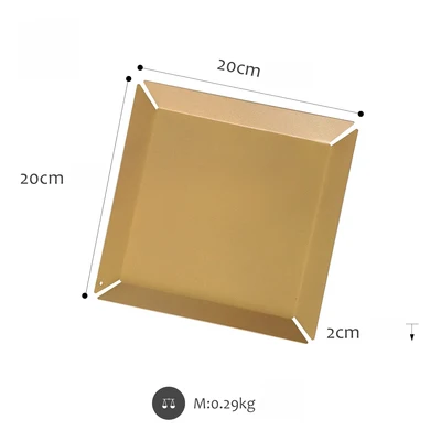 3 Champagne gold поднос для кофе металлическая пластина для макияжа/ювелирные изделия футляр для хранения колец пластина силиконовые формы для выпечки стол поставщик - Цвет: 3