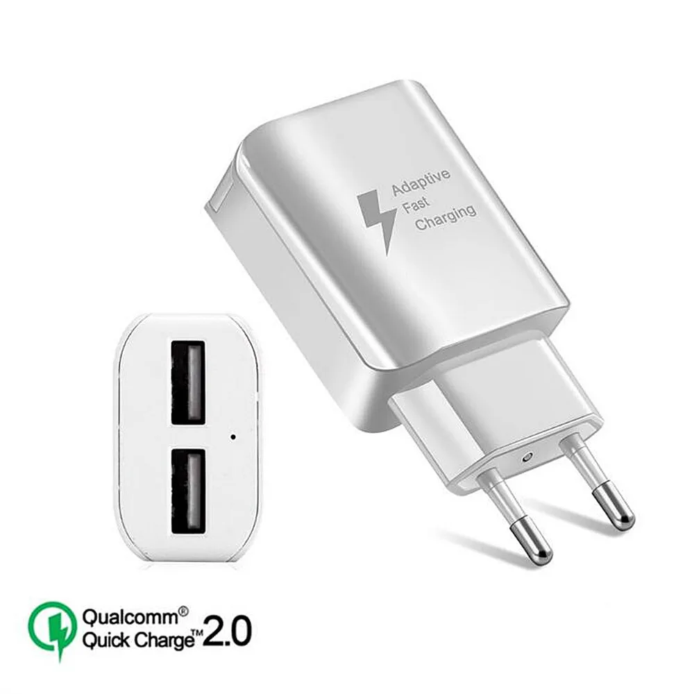 

Quick Charge 2.0 USB Charger Universal 2 Ports EU/US Plug 5V 2A Fast Charging Adapter For Samsung Xiaomi iPhone Huawei Chargers