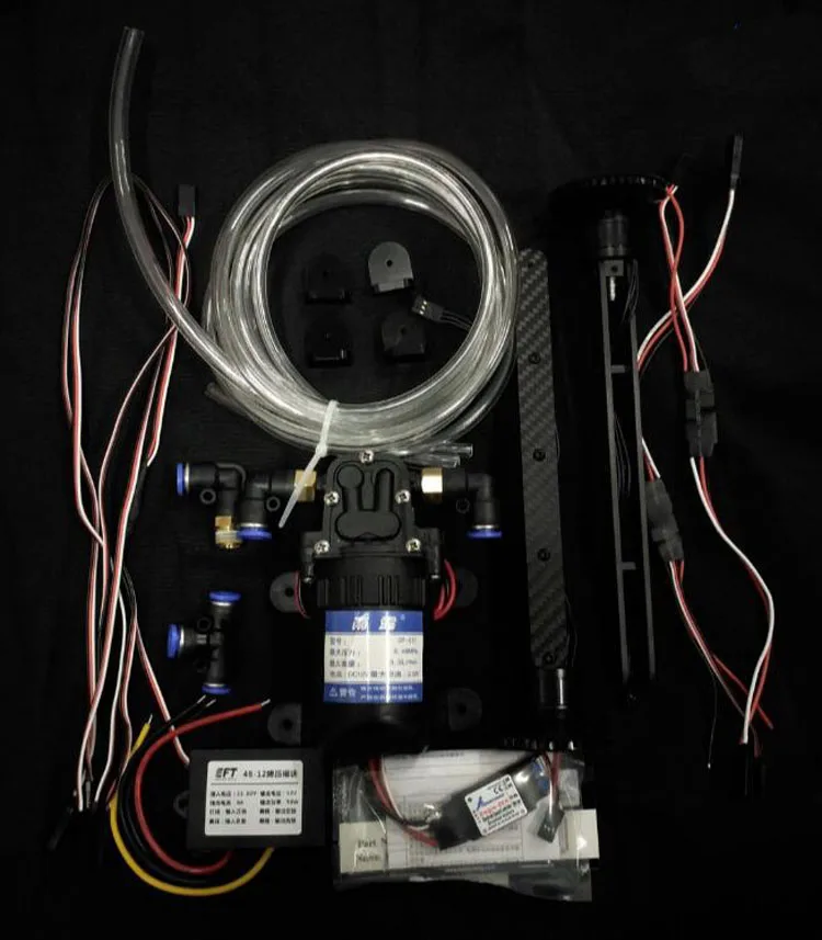 

Yuenhoang RC Drone Agriculture Protection Spraying Set Nozzle 12V Water Pump Brush ESC Buck Module 3Channel Connector Line