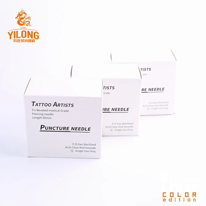 Yilong Новая мода уникальный стерилизованные пирсинг катетер стерилизованное иглы инструмент Пирсинг 14 г с коробкой Дешевые 100 шт