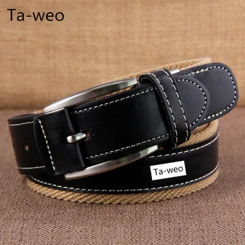 

Fashion Casual Canvas Leather Belts For Men, Designer Belts Men High Quality Ceinture Homme Luxury