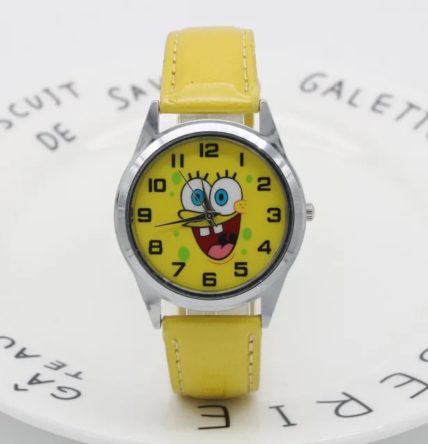 Hot Sale SpongeBob BOYS Cartoon Watch Fashion Lovely Girl Children Watches PU St Hot Sale SpongeBob BOYS Cartoon Watch Fashion Lovely Girl Children Watches PU St