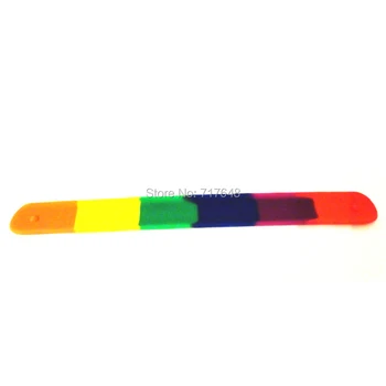 

500pcs Blank GAY rainbow PRIDE Snap Slap wristband silicone bracelets free shipping by FEDEX A