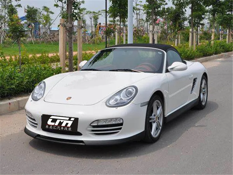 Подходит для Porsche Boxster 05-11 Передняя юбка для губ угольные плавники углеродного волокна хвосты крыло спойлер