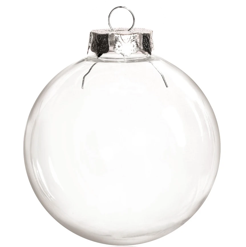 

Promotion - DIY Paintable/Shatterproof Clear Christmas Decoration 80mm Plastic Ball, 10/Pack