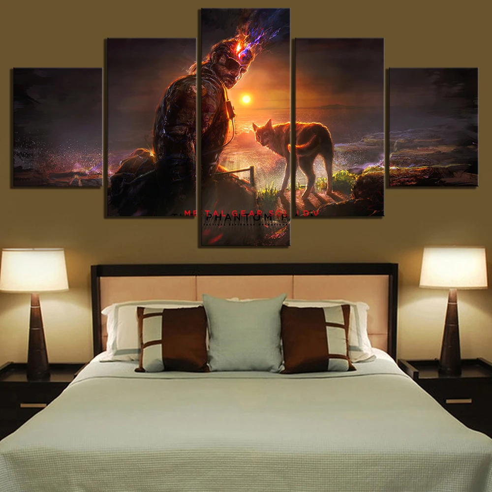 5-Piece-HD-Fantasy-Art-Soldier-and-Wolf-Picture-Metal-Gear-Solid-5-Game-Poster-Artwork