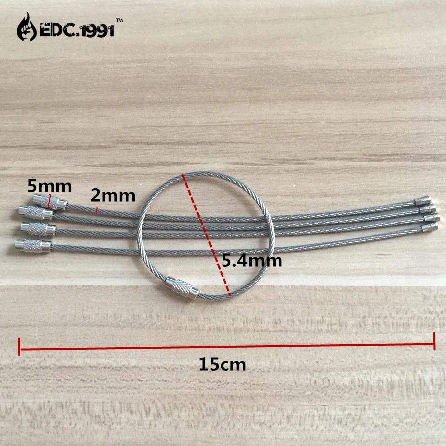 5 шт./лот Открытый Отдых Edc Шестерня многофункциональный провод брелок для ключей в виде троса и проволока из нержавеющей стали брелок для ключей Edc инструмент DS-2013