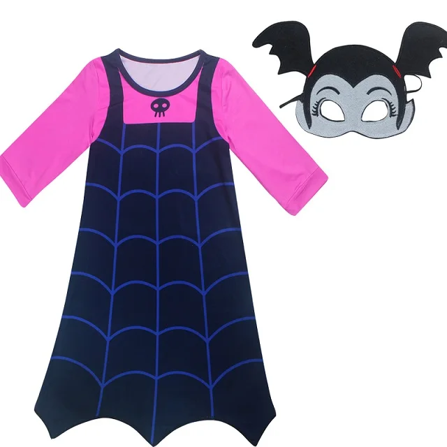 Одежда для девочек Vampirina костюм вампира Косплэй Детские платья для вечеринки на Хэллоуин; Карнавальный костюм для детей модные вечерние платья для девочек; уличная одежда