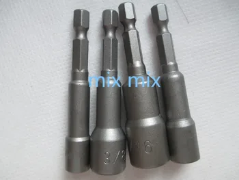 

4pcs Hex Socket Magnetic Nut Driver Set Socket Adapter