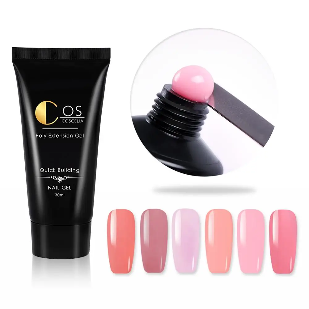 

COSCELIA Poly Gel 10 Colors Builder Gel Fast Dry Nail Art Design Extention Natural Nail Hard Gel Jelly Acrylic Gel