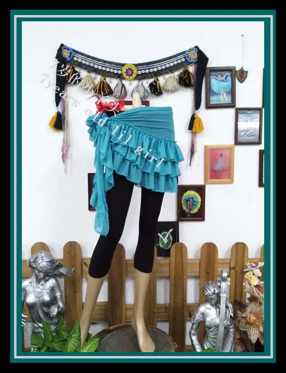 

Transparent thin Tribal belly dance hip overskirt BL207-215