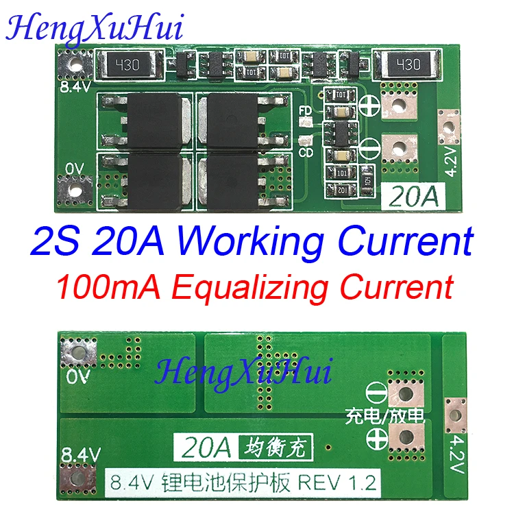 2S20A литий ионный аккумулятор Щит защиты печатной платы (Equalized зарядка