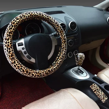 

High-density Warm Plush Steering Wheel Protector Cover 38cm Winter Soft Short Fur Car Steering Wheel Cover Car Styling