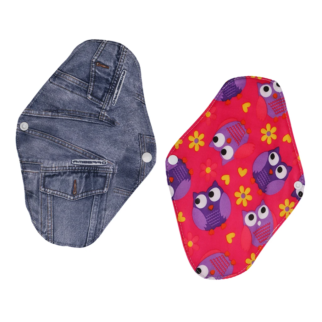 

Pack of 2 Reusable Cloth Menstrual Pads- Sanitary Napkins Panty liner for a Comfortable Period