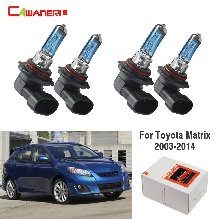 

Cawanerl 4 X 100W Car Styling Halogen Bulb Headlight Light For Toyota Matrix Wagon 2003-2014