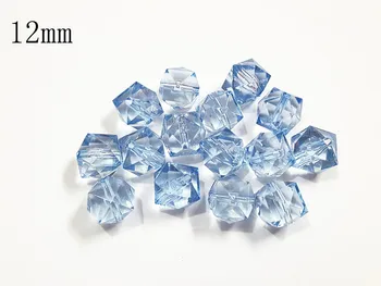 

Wholesale ! 12mm 420pcs/lot Sky Blue Acrylic Transparent Cube Beads