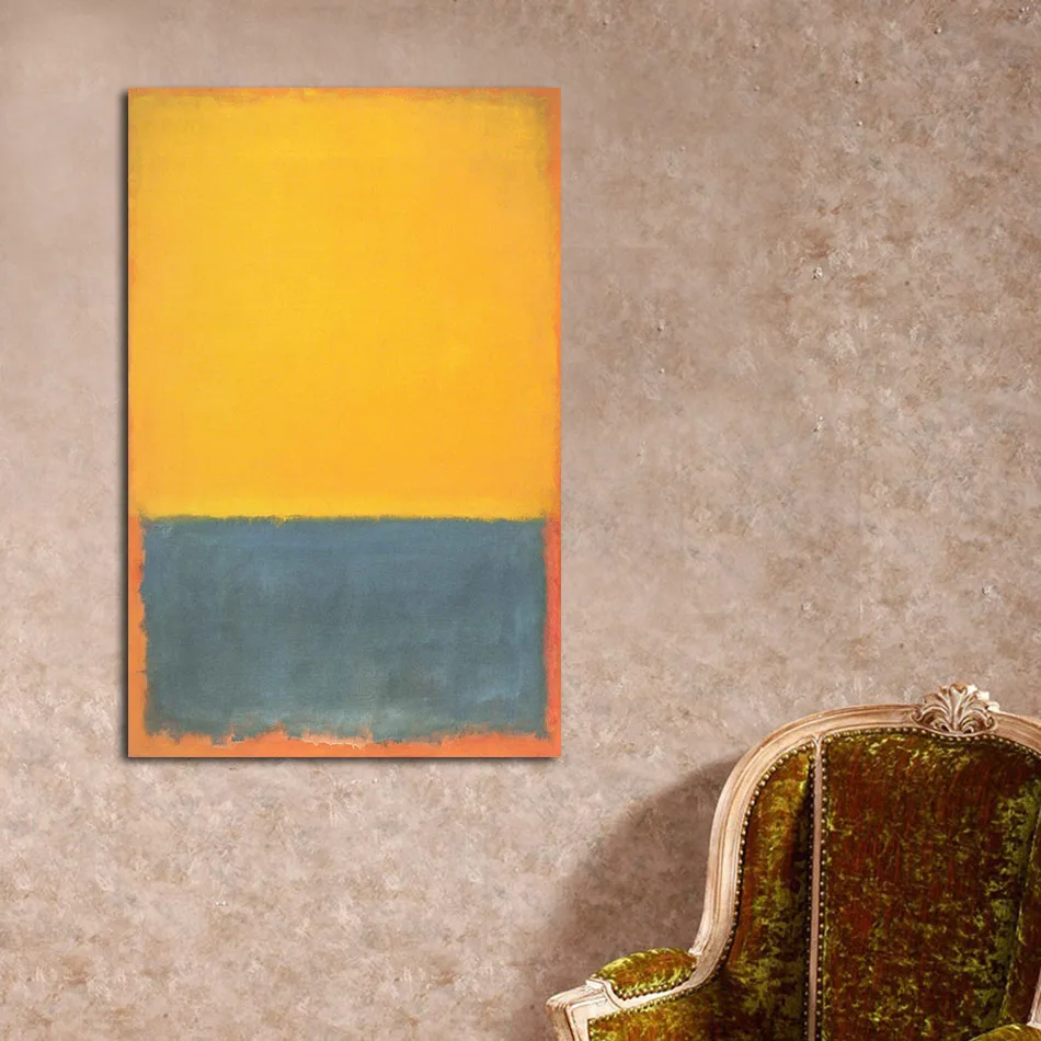 JQHYART Mark Rothko Классическая натюрморт картина маслом Гостиная Холст Современные картины для искусства без рамки