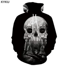 KYKU 3d Hoodies Skull Sweatshirts men Astronaut Hooded Casual Moon Hoodie Print Black 3d Printed Galaxy Space Hoody Anime