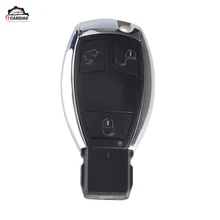 3 кнопки для ключей Mercedes для BENZ SMART Key FOB дистанционный корпус хромированный чехол S SL ML SLK CLK E держатель вставной ключ с логотипом