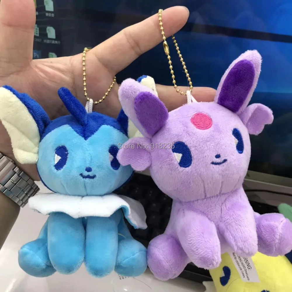 10 шт. подвеска Saiko Soda Pika Sylveon Umbreon Flareon Vaporeon Jolteon Eevee зеркаon Leafeon Ice см плюшевый