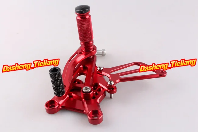 Motor bike Adjustable Rearset Foot Pegs Rest Footpegs For Honda CBR600F4i 2001 2002 2003 2004 CNC Aluminum Alloy Red