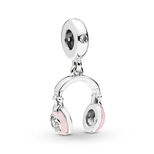 

Kristie 100% 925 Sterling Silver New 2019 Spring Wonderful Moment 797902EN160 Pink Headphones Hanging Free Shipping