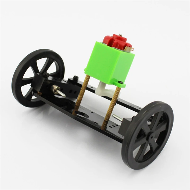 

New DIY Kit Model Car ZX1 Turn to Front Axle Steering System Small Trolley 130 DC Motor Drive Gear 9.5*6.5*5.7cm