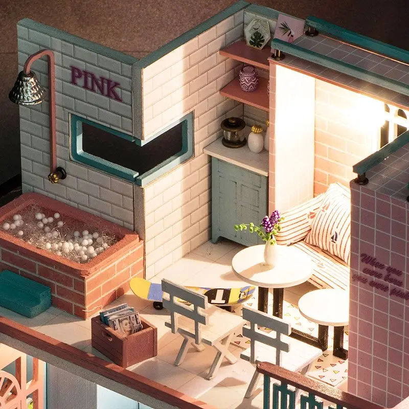 

3D Doll Houses Diy Wooden Toy Furniture Thumbnails Doll House Miniature Dollhouse Toys For Children Grownups Christmas Gift