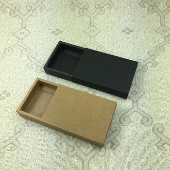 

10pcs Kraft Paper Drawer Type Craft Gift Box Handmade Soap Packaging Boxes For Wedding Party Candy